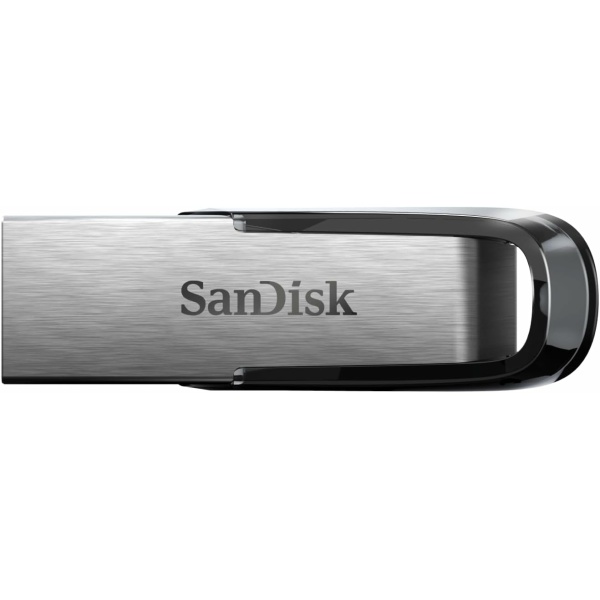 SanDisk 128 Go Ultra Flair Flash Drive Clé USB, des vitesses allant jusqu'à 150 Mo/s, USB 3.0, Protection par mot de passe, Un boîtier en métal élégant et resistant, Argent/Noir