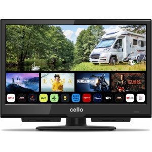 Cello C1624WS-12V 16" Smart Camping Voyage TV WEBOS by LG Full HD LED TV Triple Tuner DVB-T/T2-C-S/S2 HDMI USB Bluetooth 12V Adaptateur Voiture Pitch Perfect Sound pour Une expérience sonore Unique