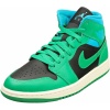 Jordan WMNS Air 1 MID SE DO6699 200 Noir/vert chanceux aquatone EU
